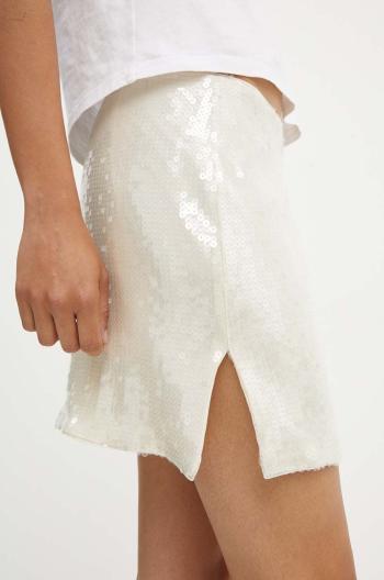 Sukně Rotate Sequins Mini Skirt béžová barva, mini, 112870857