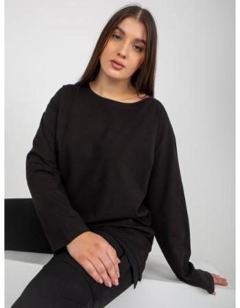 Dámská halenka plus size BASIC černá  