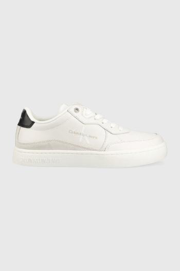 Kožené sneakers boty Calvin Klein Jeans Classic Cupsole Lth-su Mono bílá barva