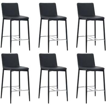 Barové stoličky 6 ks černé umělá kůže (279670)