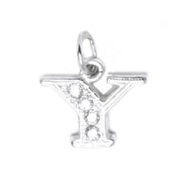 Šperky4U Stříbrný přívěšek písmeno se zirkony - iniciála Y - CS3426-Y