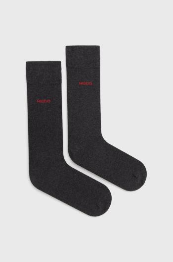 Ponožky HUGO ( 2-pak) pánské, šedá barva