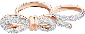 Swarovski Třpytivý bicolor prsten s mašličkou Lifelong Bow 5447086 1 x 52, 1 x 55 mm