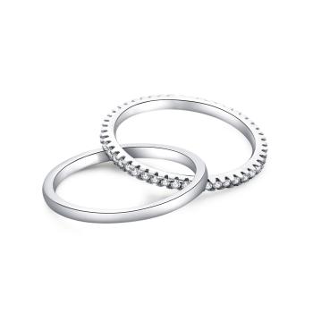 MOISS Nadčasový dvojitý prsten se zirkony R000211 48 mm
