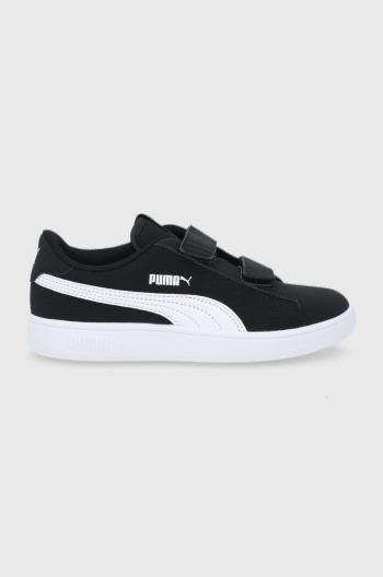 Dětské boty Puma Smash v2 Buck V PS 365183.K černá barva