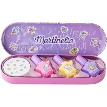 Martinelia Super Girl Nail Polish & Stickers Tin Box sada (pro děti)