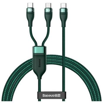 Baseus Flash Series Fast Charging Data Cable Type-C to Dual USB-C 100W 1.5m Green (CA1T2-C06)