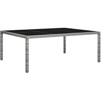 Venkovní jídelní stůl šedý 200 × 150 × 74 cm polyratan, 46130 (46130)