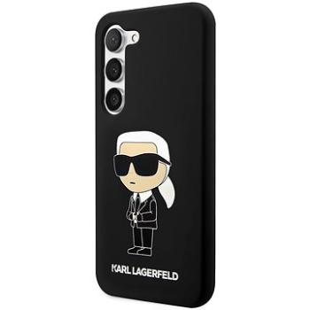 Karl Lagerfeld Liquid Silicone Ikonik NFT Zadní Kryt pro Samsung Galaxy S23+ Black (KLHCS23MSNIKBCK)