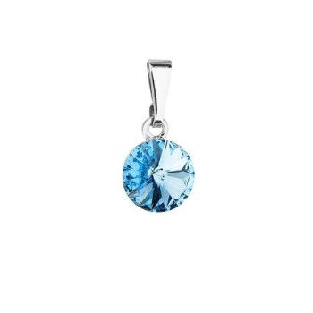 Přívěsek bižuterie se Swarovski krystaly modrý kulatý 54018.3 aqua, Tmavě, modrá