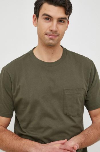 Bavlněné tričko GAP zelená barva