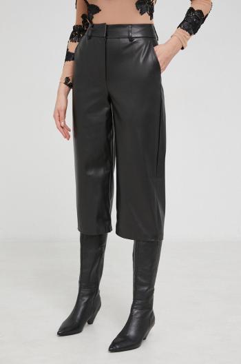 Kalhoty Answear Lab dámské, černá barva, střih culottes, high waist