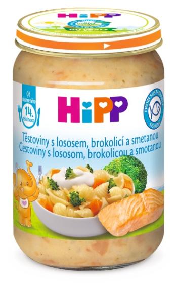 HiPP BIO Menu Těstoviny s lososem, brokolicí a smetanou 250 g