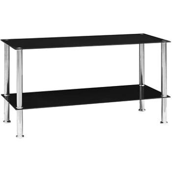 Konferenční stolek černý 110 × 43 × 60 cm tvrzené sklo (249536)