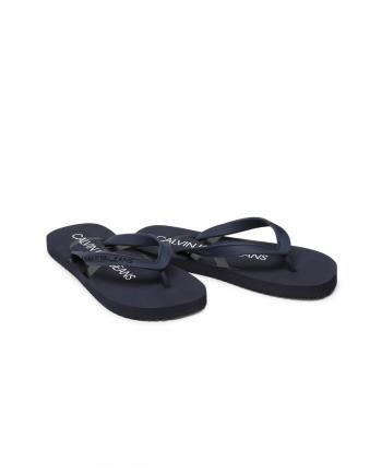 Calvin Klein Calvin Klein dámské modré žabky BEACH SANDAL MONOGRAM TPU