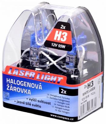 Compass Žárovka 12V, H3 55W Pk22s WHITE LASER - 2ks