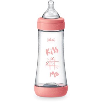 Chicco Perfect 5 kojenecká láhev 4 m+ Fast Flow Pink 300 ml