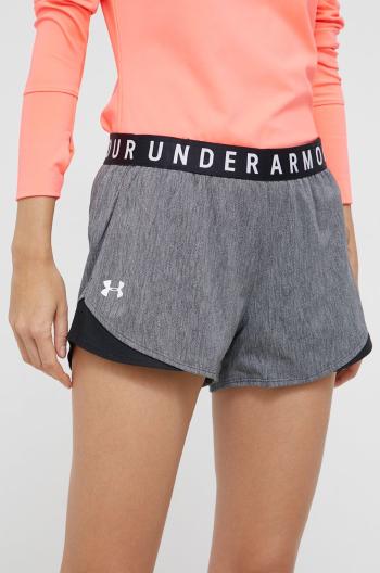 Tréninkové šortky Under Armour Play Up Twist 3.0 dámské, černá barva, hladké, medium waist