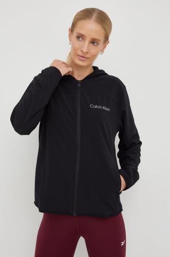 Tréninková bunda Calvin Klein Performance Ck Essentials černá barva, přechodná