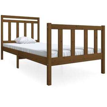 Rám postele medově hnědý masivní dřevo 90 × 200 cm, 3100707 (3100707)