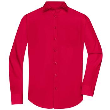 James & Nicholson Pánská košile s dlouhým rukávem JN678 - Červená | M