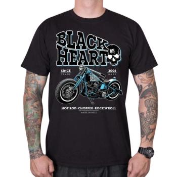 Triko BLACK HEART Blue Bobber  černá  L