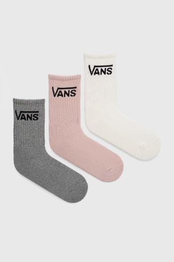 Ponožky Vans 3-pack dámské, růžová barva