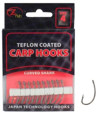 Zfish teflonové háčky curved shank 10 ks-velikost 6