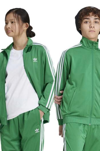 Dětská mikina adidas Originals FIREBIRD TOP zelená barva, s aplikací, IY9801