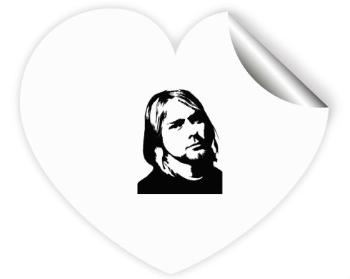 Samolepky srdce - 5 kusů Kurt Cobain