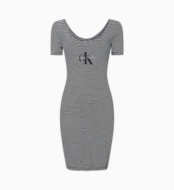 Calvin Klein Calvin Klein dámské černé pruhované šaty Monogram Stripe Ballet Dress