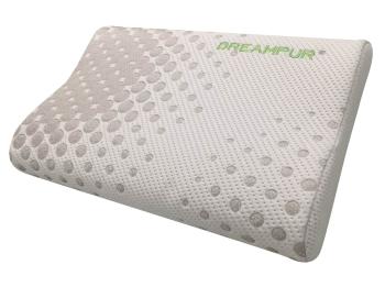 DREAMPUR Anatomický polštář DREAMPUR® z latexové pěny Grey dots profilovaný - 40x60 cm