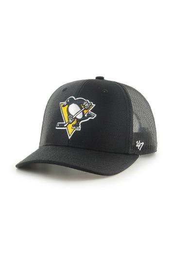 Čepice 47brand Pittsburgh Penguins černá barva, s aplikací