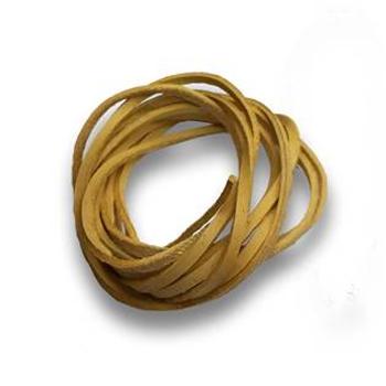 Šperky4U Řezaná kožená šňůrka tm. žlutá, tl. 2 mm, délka 100 cm - LR9000-16