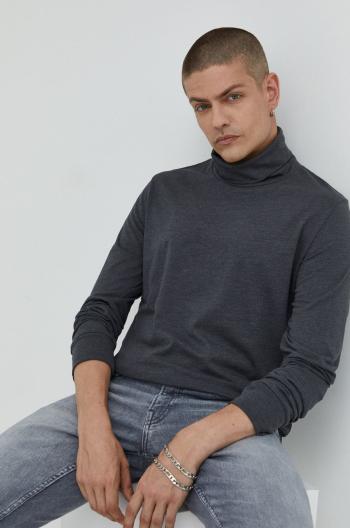 Tričko s dlouhým rukávem Produkt by Jack & Jones šedá barva