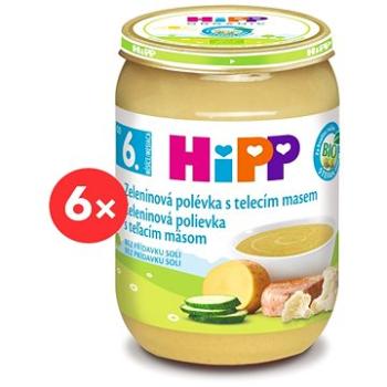 HiPP BIO Zeleninová polévka s telecím masem - 6× 190 g (4062300277120)