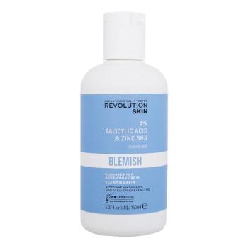 Revolution Skincare Blemish 2% Salicylic Acid & Zinc BHA Cleanser 150 ml čisticí gel pro ženy na problematickou pleť s akné