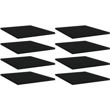 Přídavné police 8 ks černé 40 x 50 x 1,5 cm dřevotříska 805189 (765,7)