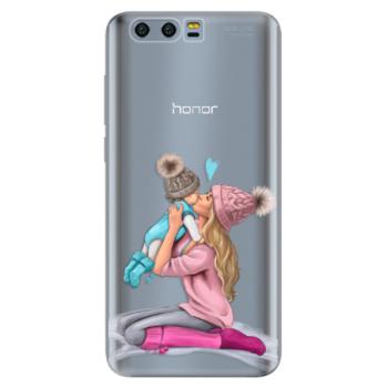 Odolné silikonové pouzdro iSaprio - Kissing Mom - Blond and Boy - Huawei Honor 9