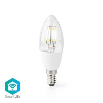 NEDIS Wi-Fi chytrá LED žárovka/ E14/ 5W/ 230V/ 400lm/ 2700K/ teplá bílá/ stmívatelná