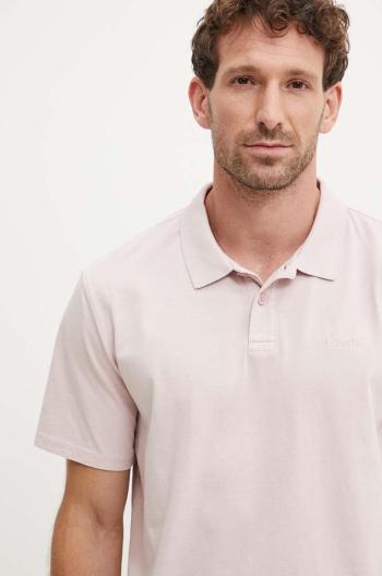 Bavlněné polo tričko Levi's růžová barva, A6735