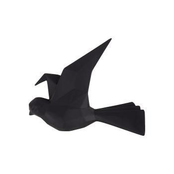 Sada 2 ks – Malý nástěnný věšák Origami Bird – černá