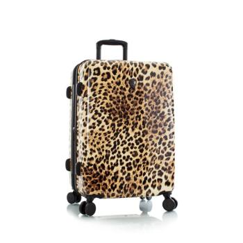 Heys Brown Leopard M cestovní kufr TSA 66 cm 87 l