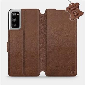 Flipové pouzdro na mobil Samsung Galaxy S20 FE - Hnědé - kožené -  Brown Leather (5903516466962)