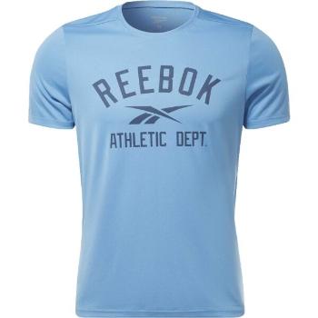 Reebok WOR POLY GRAPHIC SS TEE Pánské triko, modrá, velikost M