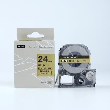 Epson LK-SM24ZW, 24mm x 9m, černý tisk / zlatý podklad, kompatibilní páska