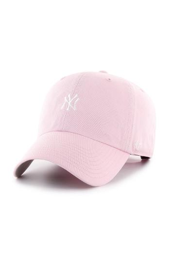Čepice 47brand New York Yankees růžová barva, s aplikací
