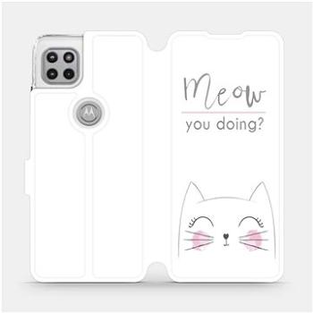 Flipové pouzdro na mobil Motorola Moto G 5G - M098P Meow you doing? (5903516573363)