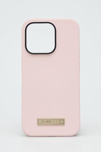 Obal na telefon Guess Iphone 14 Pro 6,1" růžová barva