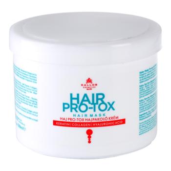 Kallos Hair Pro-Tox maska pro slabé a poškozené vlasy s kokosovým olejem, kyselinou hyaluronovou a kolagenem 500 ml